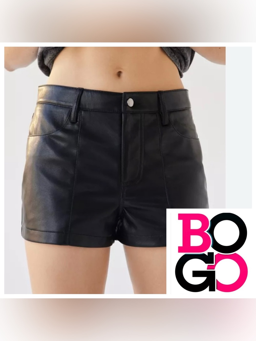 Urban Outfitters Black faux leather shorts Size Junior small